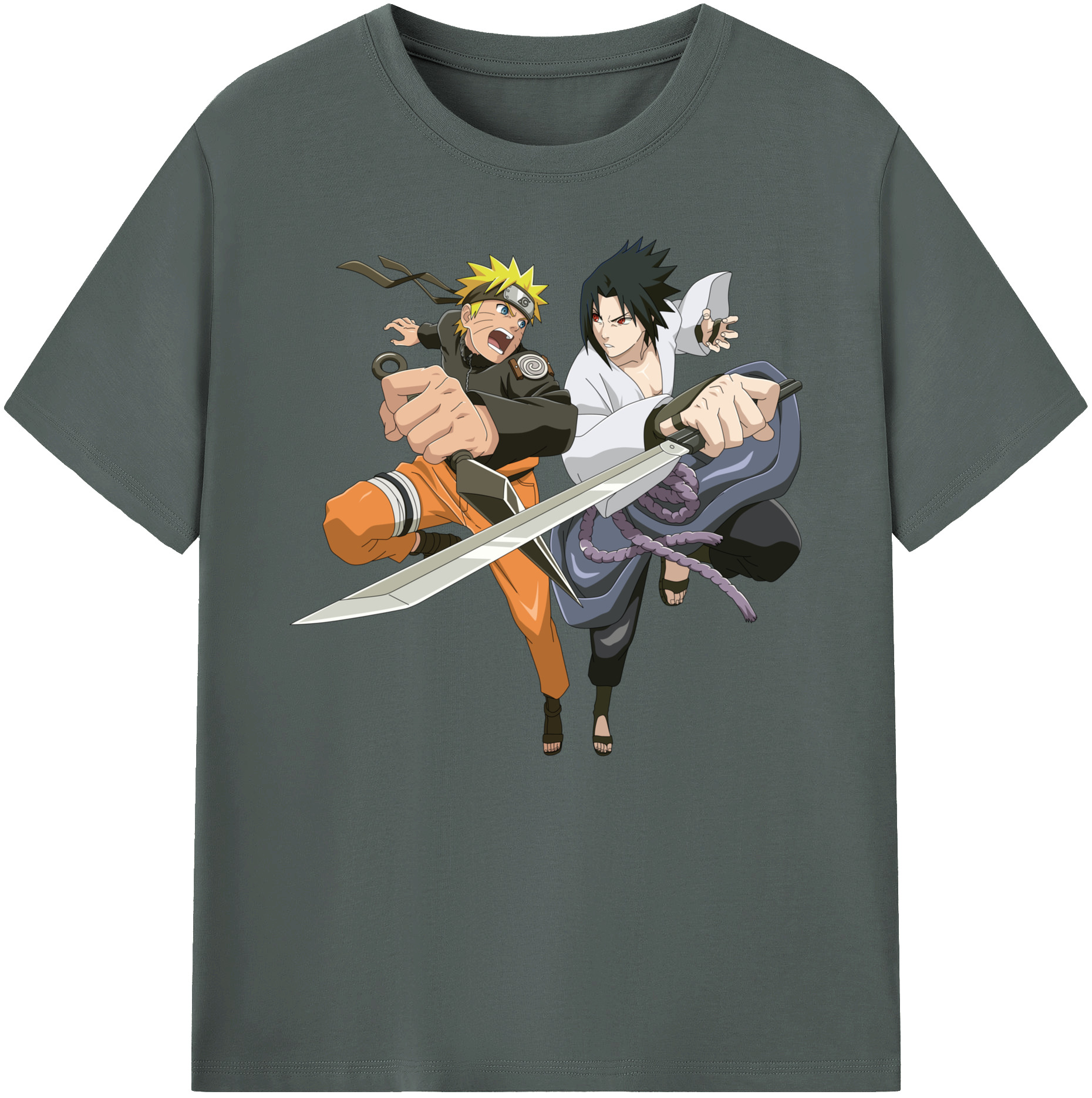 （画像用） NARUTO -ナルト- うずまき ナルト Uzumaki Naruto 綿100％ メンズ半袖Tシャツ｜肌触りやわらか＆通気性